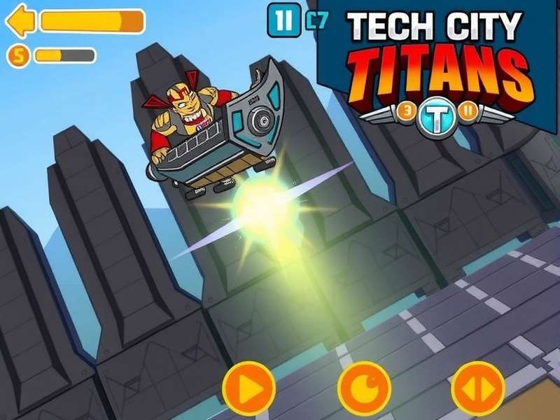 Tech City Titans In-Game Action Tech City Titans Gameplay Screenshot